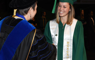 Alyxe Perry receiving her diploma