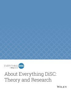 Everything DiSC Theory and Research Brochure Cover